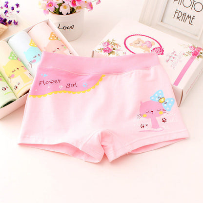 Children's underwear boxer small and medium-sized children's girls shorts cartoon girls baby cotton underwear autumn manufacturers wholesale