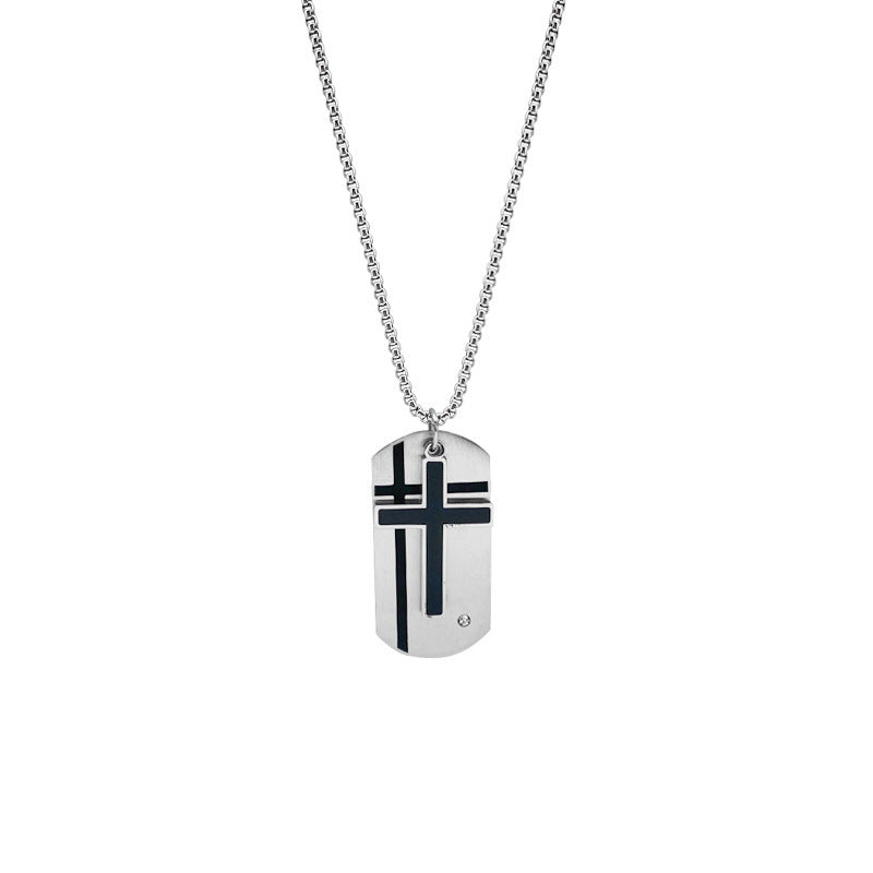 CH titanium steel cross men's stainless steel triple use ite