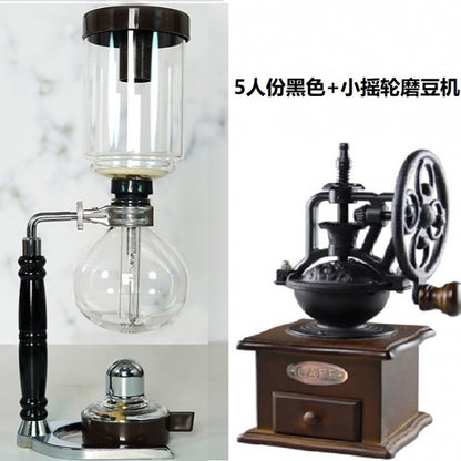 Siphon pot siphon coffee pot set glass household hand-brewed coffee set coffee machine one piece drop shipping