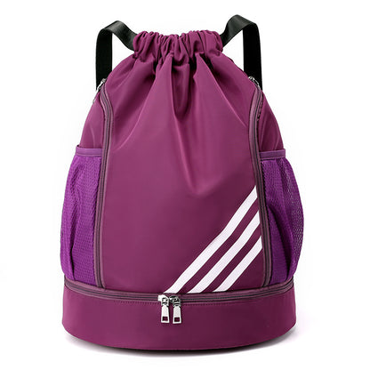 Oxford cloth drawstring bag drawstring pocket backpack large capacity sports football bag basketball bag outdoor sports mountaineering bag