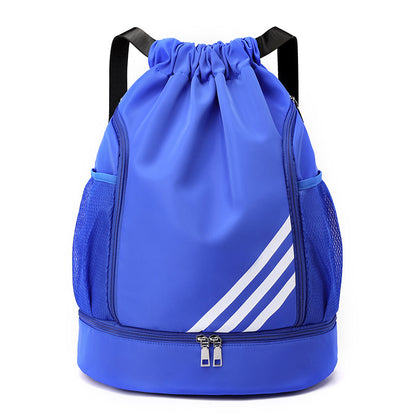 Oxford cloth drawstring bag drawstring pocket backpack large capacity sports football bag basketball bag outdoor sports mountaineering bag