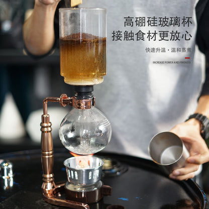 Siphon pot siphon coffee pot set glass household hand-brewed coffee set coffee machine one piece drop shipping