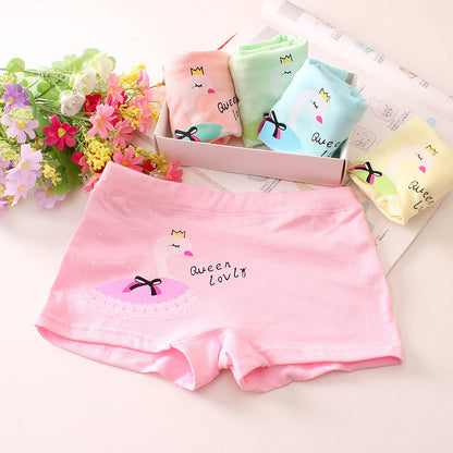 Children's underwear boxer small and medium-sized children's girls shorts cartoon girls baby cotton underwear autumn manufacturers wholesale