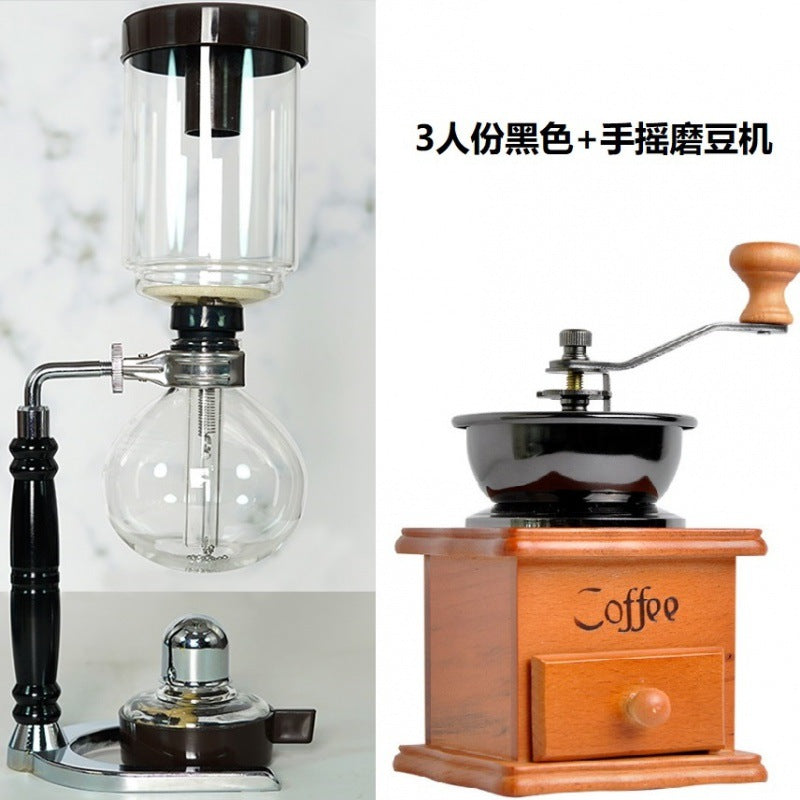 Siphon pot siphon coffee pot set glass household hand-brewed coffee set coffee machine one piece drop shipping