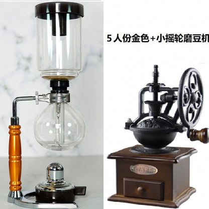 Siphon pot siphon coffee pot set glass household hand-brewed coffee set coffee machine one piece drop shipping