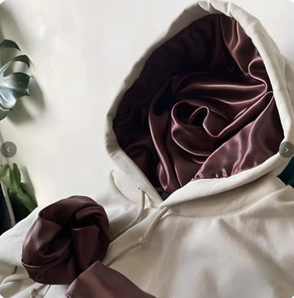 2024 Early Spring Comfortable Luxurious Satin Lined Hoodie