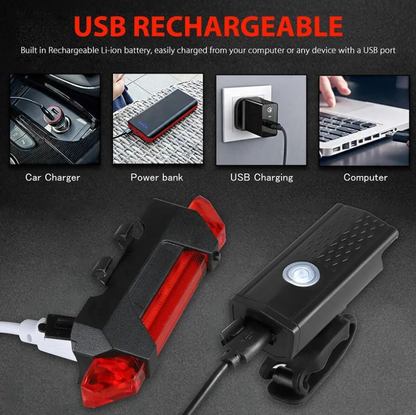 Bike Headlight USB Rechargeable